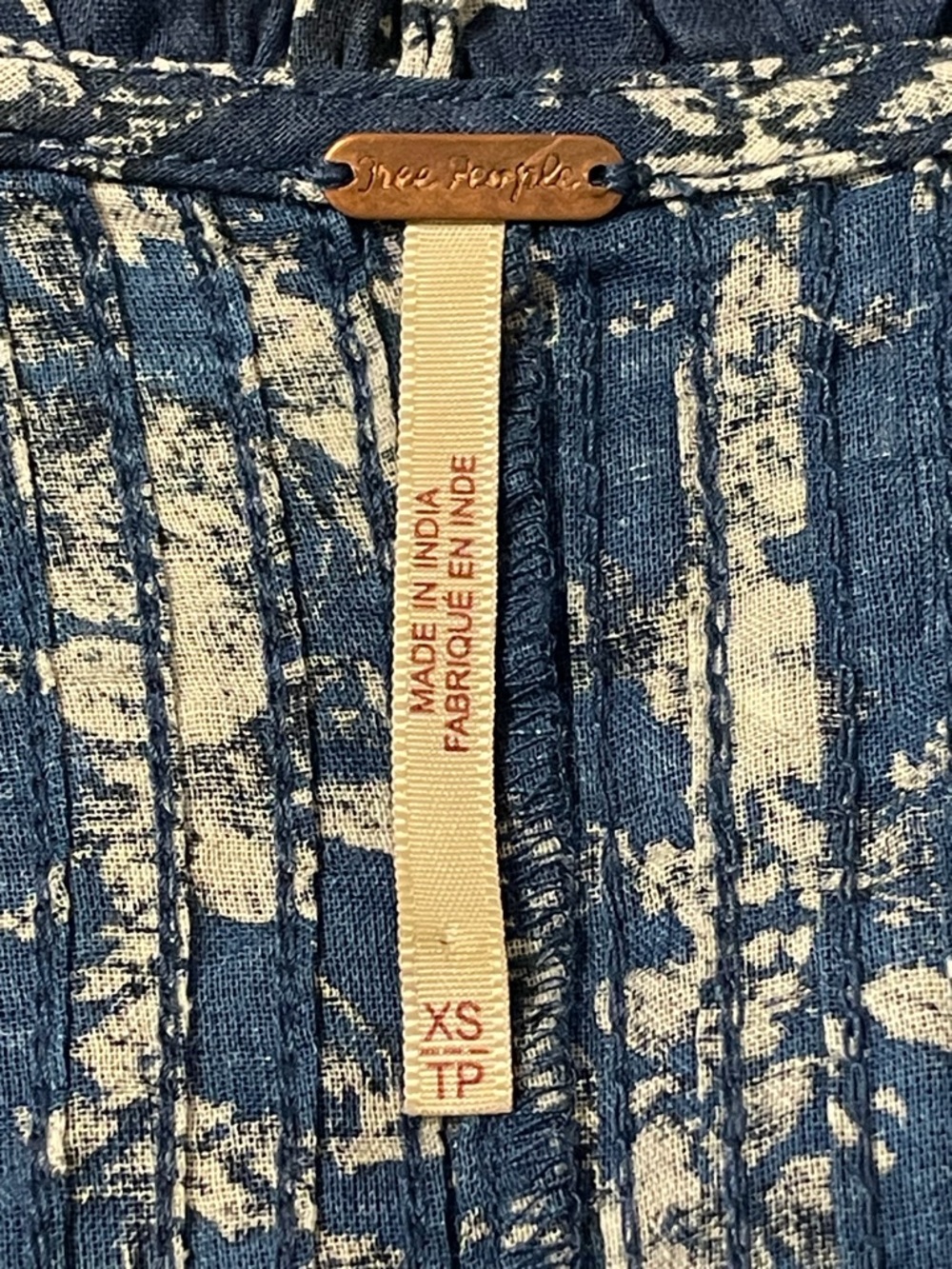 FREE PEOPLE NWOT Marigold Lace Hem Dress in Navy - Picture 5 of 5